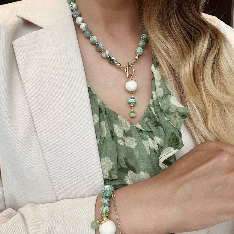Kaklo papuošalas: Green Coral