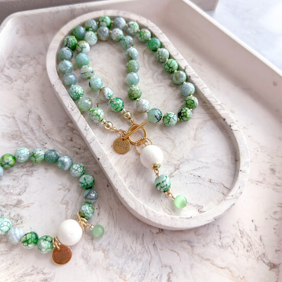 Kaklo papuošalas: Green Coral