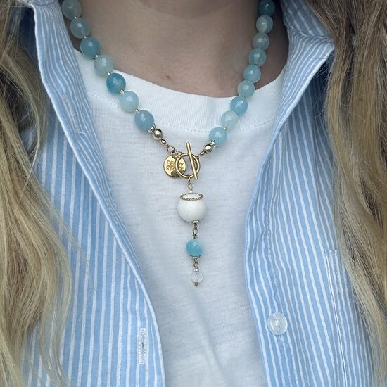 Kaklo papuošalas: Blue Coral