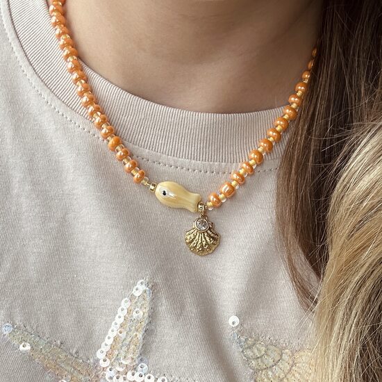 Kaklo papuošalas: Apelsininė žuvelė🍊🐡